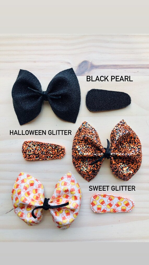 Snap Clip Set Glitter Snap Clip Candy Corn Hair Clip Halloween Snap Clips Pumpkin Hair Clip Halloween Hair Clips