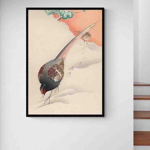 Download de impressão digital de arte japonesa, download de arte de parede com impressões de pássaros, arte digital japonesa, arte de parede com pássaros, impressão de arte asiática, reproduções de arte