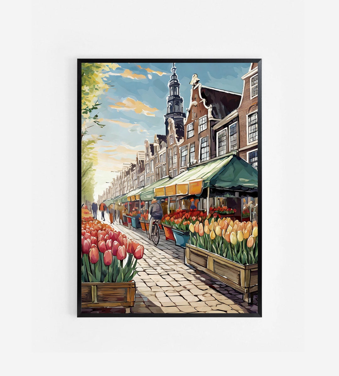 Amsterdam Flower Market Digital Print Download, Netherlands Print ...