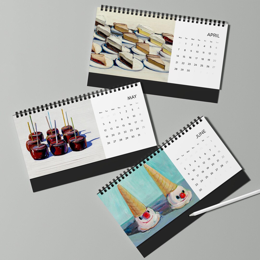 Wayne Thiebaud 2025 Desk Calendar, Each Month With a Different Painting