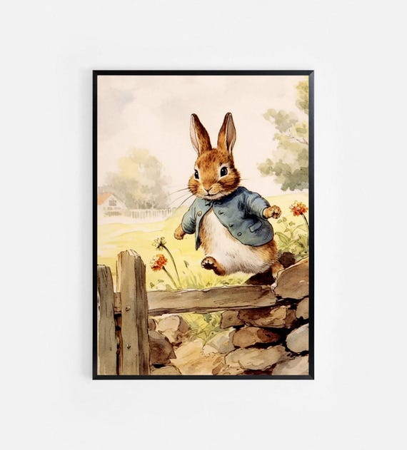 Beatrix Potter Digital Print Download, Mice Print, Cute Mouse