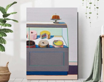 Wayne Thiebaud Digital Print Download "Cakes print", Printable Wall Art, Downloadable Wall Art, Home Decor Poster Wall Art, Illustrator.