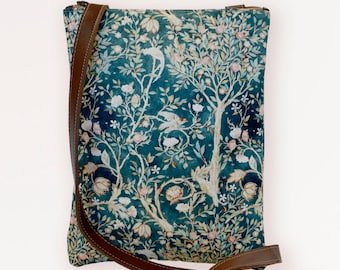 Sac artistique inspiré de l’Art Nouveau, sac à main floral, fourre-tout fleuri, sac à main d’art, sac à main décontracté, sac à main coloré, messager crossbody, design.