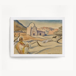 Gerda Wegener Digital Print Download "Desert Illustration", Printable Wall Art, Downloadable Wall Art Home Decor, Drawings and Illustration.