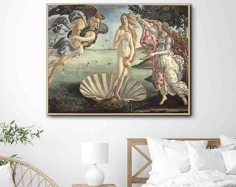 Digital Print Download inspired by Sandro Botticelli, Printable Wall Art, Downloadable Wall Art, Home & Living, Home Decor, Japanese Poster.