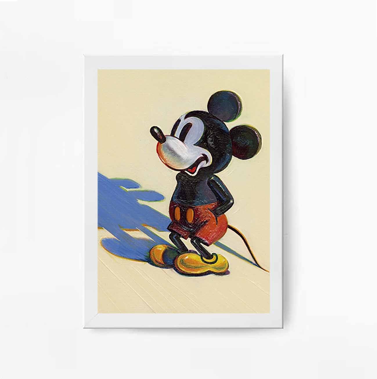 Wayne Thiebaud ミッキーマウス アートポスター 1984 Vintage Wayne Thiebaud 1984 Mickey Mouse Framed 30