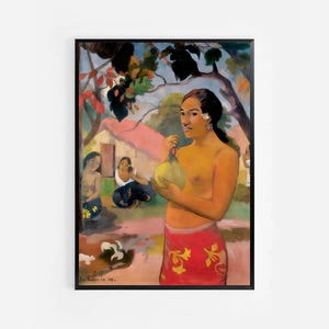 Paul Gauguin Digital Print Download, Printable Wall Art, Downloadable Wall Art, French Polynesia print, Paul Gauguin poster, Tahiti print.