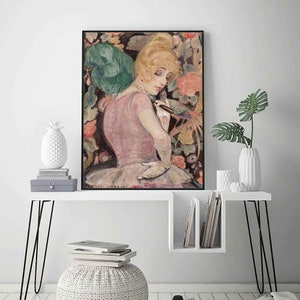 Gerda Wegener 1920 Digital Print Download, Printable Wall Art, Downloadable Wall Art Woman Illustration, Home Decor Wall Art, Downloads.