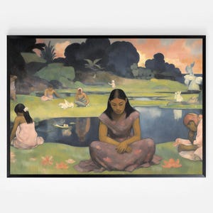 Paul Gauguin Digital Print Download, Printable Wall Art, Downloadable Wall Art, French Polynesia print, Paul Gauguin poster, Tahiti print.