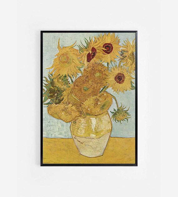 ヴィンセント・ヴァン・ゴッホによる「ひまわり」のデジタルプリント