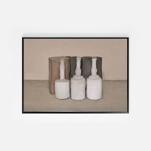 Digitaldruck-Download von Giorgio Morandi „Stillleben-Gemälde“, druckbare Wandkunst, digitale Wandkunst für Zuhause und Wohnen, zeitgenössische Kunst.