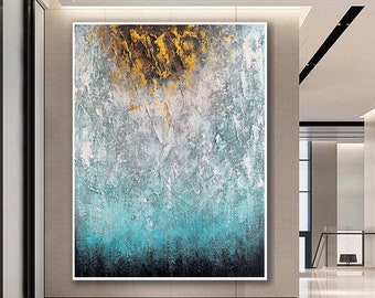 Large Wall Art Oversize painting Original Painting Blue Painting Paintings on Canvas Textured Wall Art Original Art Abstract Painting PA0073