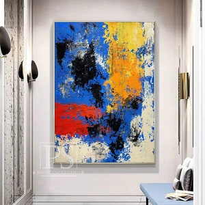 Colourful Acrylic Abstract Painting, Large Wall Art, Abstract Canvas Art, Oversized Wall Art, Extra Large Painting, Wall Art