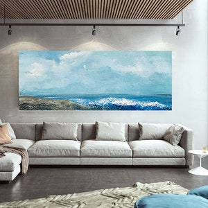Extra Large Landscape Wall Art,Textured Abstract Painting,Modern Abstract Oil Painting,White Painting,Large Wall Art,Home Decor,SL064