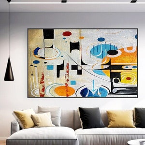 Large Wall Art Original Painting Acrylic Abstract Artwork For Walls, Abstract Painting On Canvas Wall Art Deco Decor, Vintage Wall Art