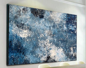 Large Abstract Painting,Modern Abstract Painting,Unique Painting Art,Palette Knife Canvas,Acrylic Abstract,Textured Art,SL0060