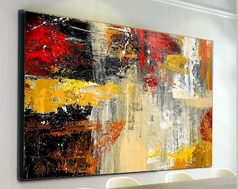 Large Wall Art,Abstract Painting,Abstract Canvas Art,Palette Knife Canvas,Acrylic Painting,Paintings on Canvas,Wall Art Canvas,NI00036