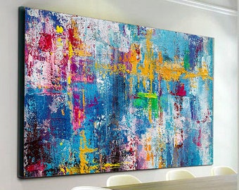 Large Abstract Painting,Modern abstract painting,oil hand painting,office wall art,original abstract,textured art ,NI00058