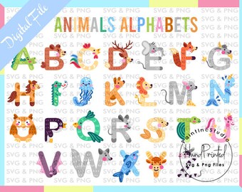 Download Animal Alphabet Svg Etsy 3D SVG Files Ideas | SVG, Paper Crafts, SVG File