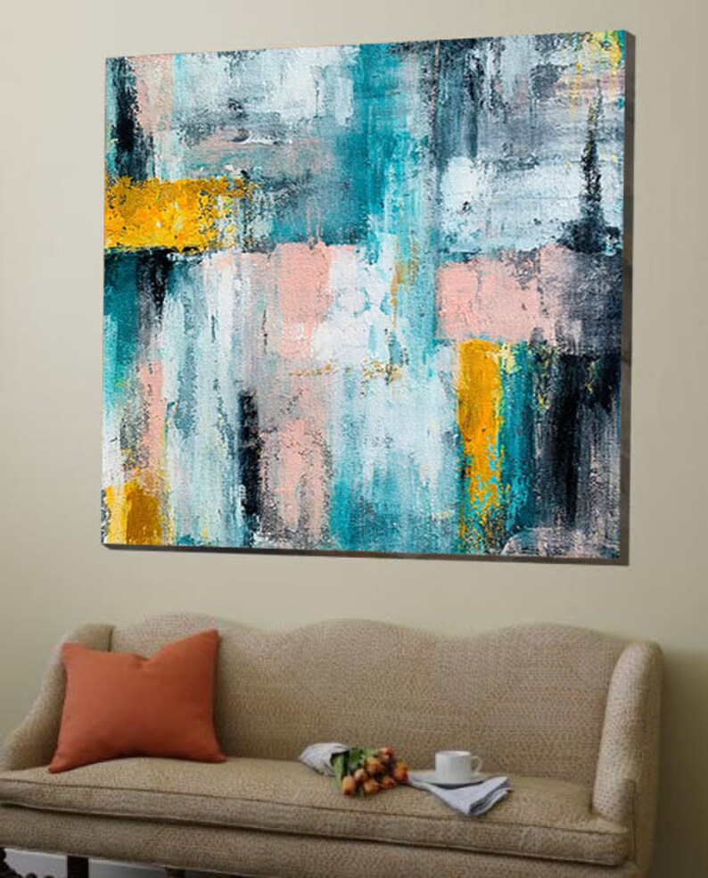 Extra Large Landscape Wall Art Textured Abstract Painting Etsy