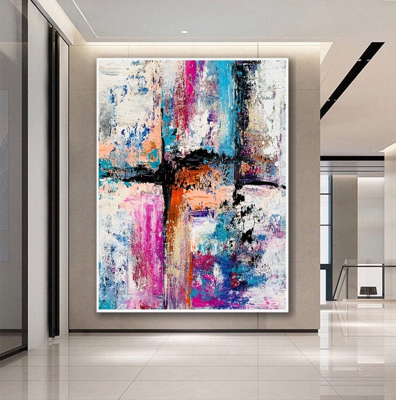 Large Abstractmodern Abstractpainting on Canvasoil Hand - Etsy
