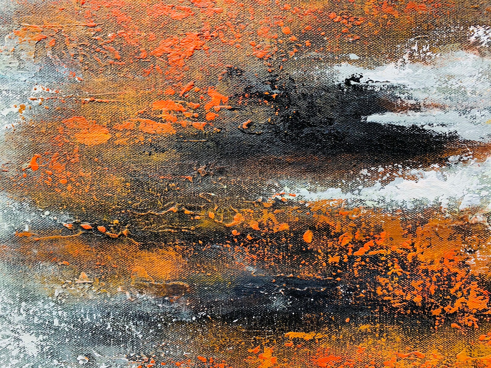 Original Abstract Painting Ochre Orange White GrayExtra Large Etsy
