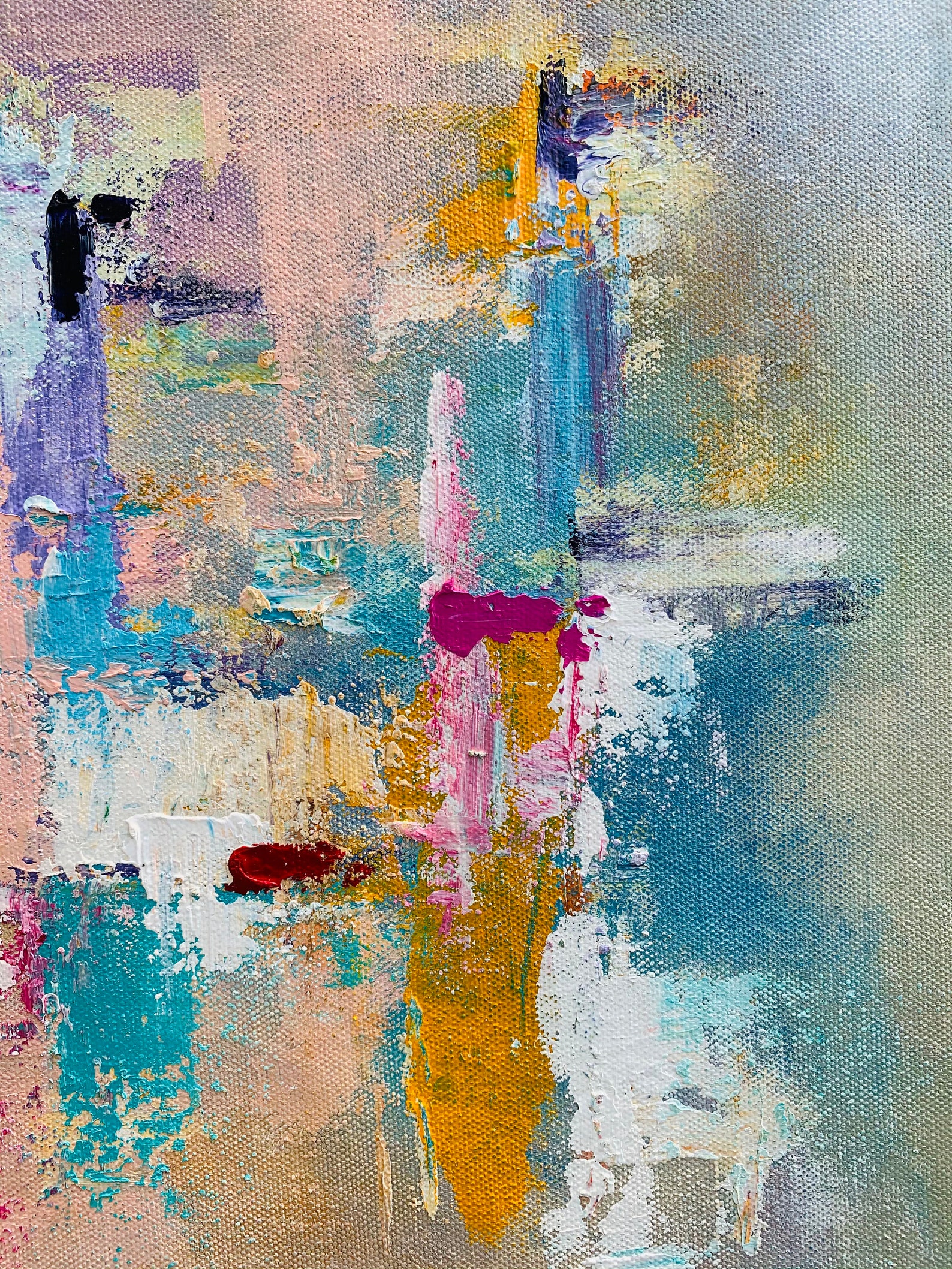 Colorful Acrylic Abstract Paintinglarge Wall Artabstract | Etsy