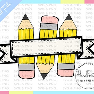 Teacher Sublimation Png,Pencil Clipart,Pencil Png,Back to School,Pencil Design,Teacher Clipart,School Png,Png,Hand Drawn,Digital Clipart