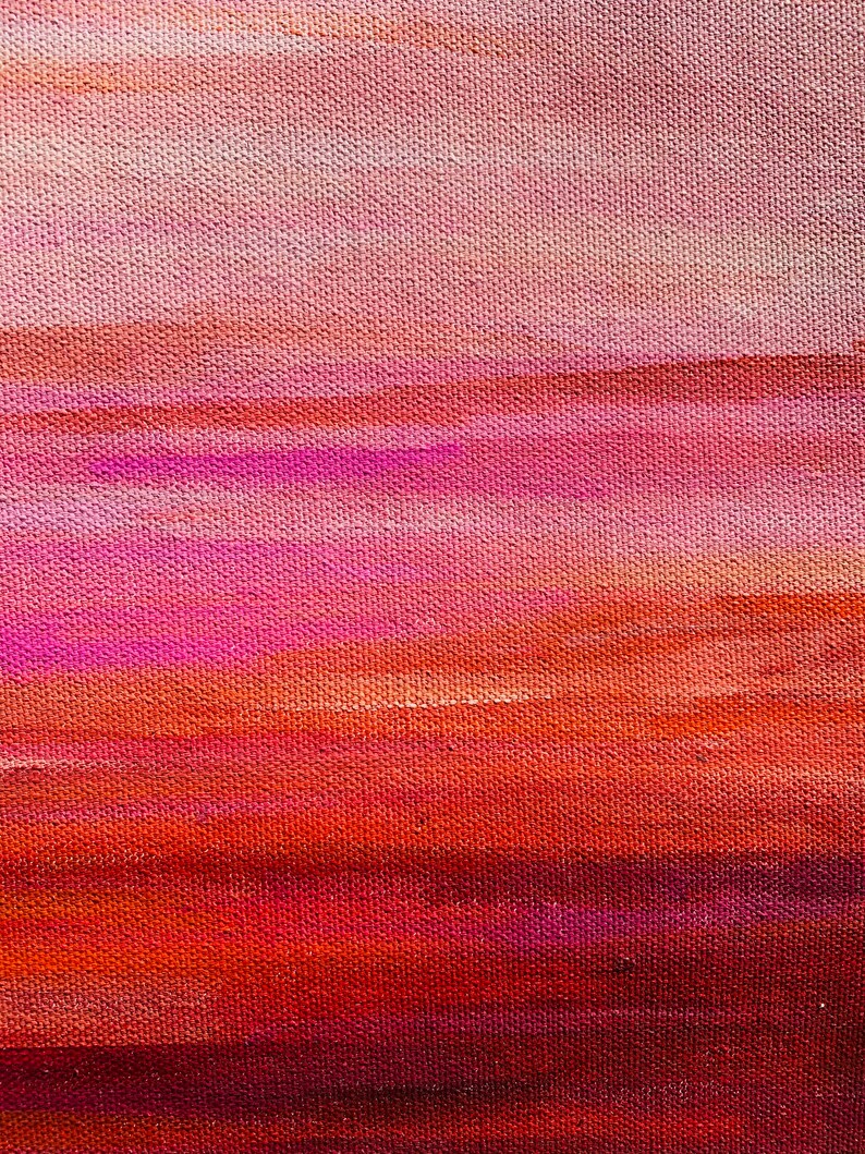 Large Abstract Painting Pink Paintings on Canvas Pink Painting Etsy
