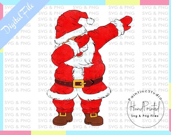 Weihnachtsmann Clipart, handgezeichnete PNG-Datei (digitaler Download)