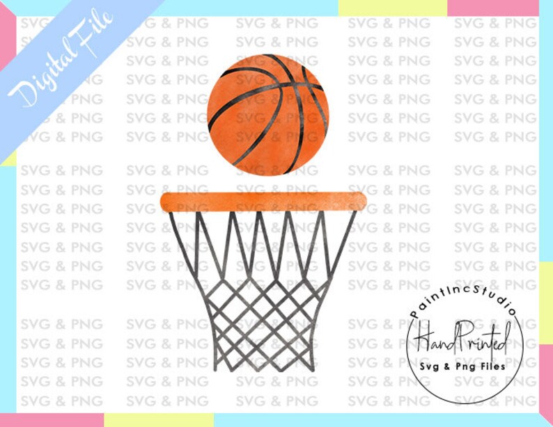 Watercolor Basketball PNG Clipart Basketball Hoop Design - Etsy