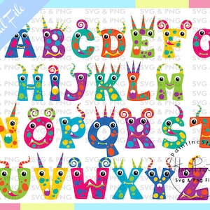 Alphabet Sublimation Png,Monster Alphabet,Doodle Letters,Alphabet,Alphabet Clipart,Alphabet Png,Alphabet for kids,Alphabet Download,Monster