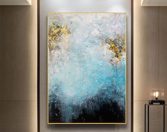 Extra große Wandkunst,texturiertes Gemälde,Original Gemälde,Abstraktes Gemälde,Geschenk für Sie,Wohnkultur,Badezimmer Dekor,Gemälde auf Leinwand,PA0029