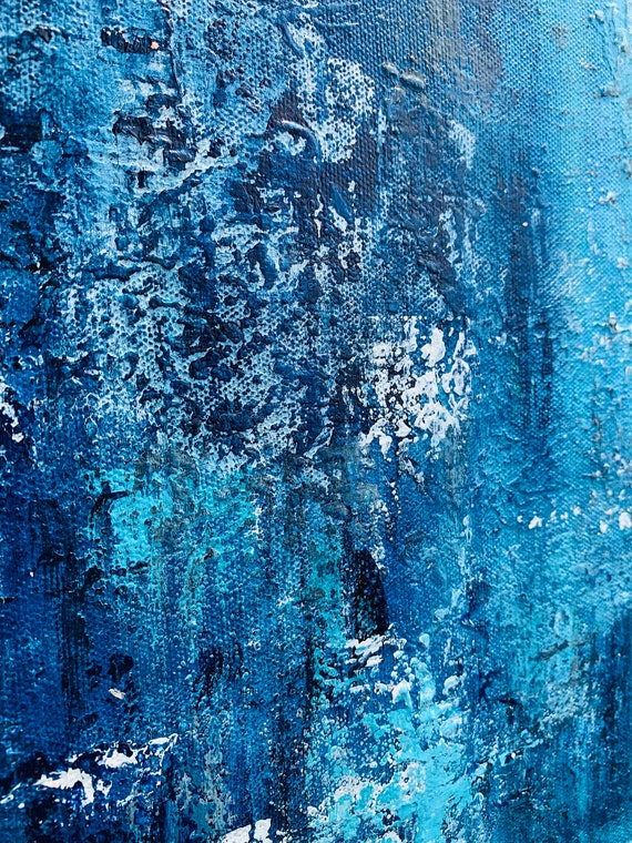 Large Oil Painting Abstract Blue Painting Abstract Painting