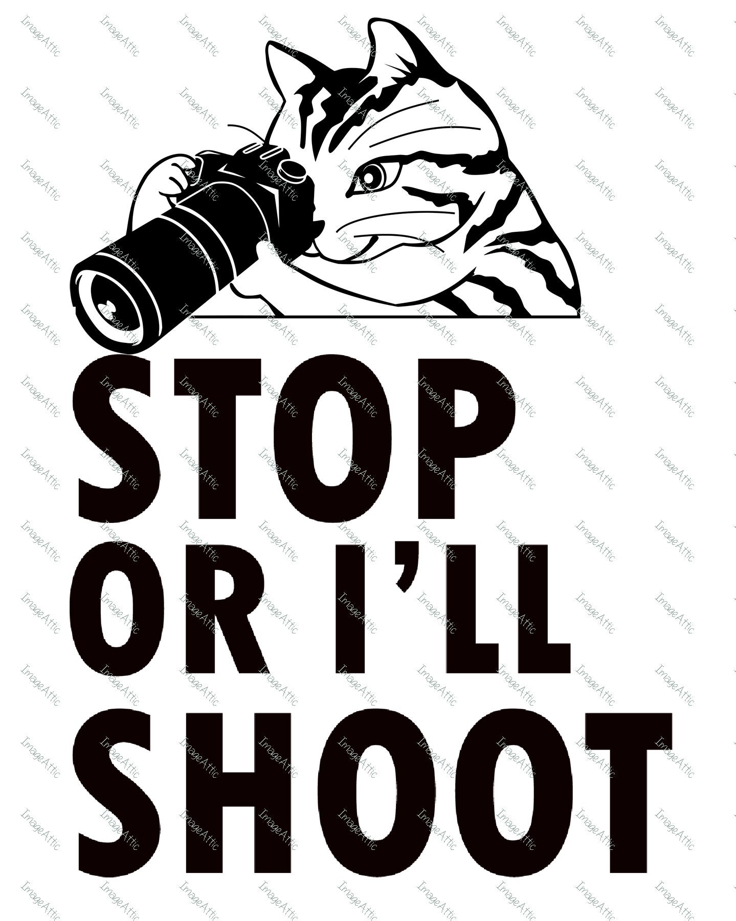Camera Stop Or I'll Shoot Waterslide Decal Clear Etsy