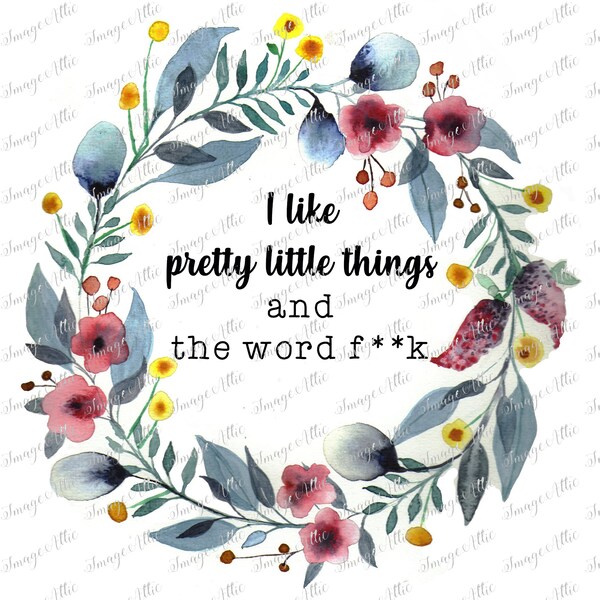 Waterslide Decal - Clear - READY TO USE -I like pretty little things -  W65778