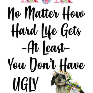Waterslide Decal - Clear - READY TO USE - Mom No Matter How Hard - W78244