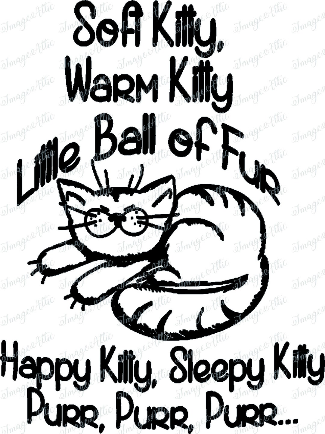 Soft kitty little ball of fur happy kitty Cat T S' Water Bottle
