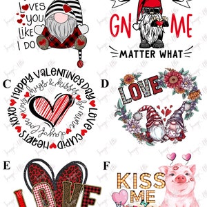 Love -  Valentine's Day -Hearts - Kiss Me -  Waterslide Decal - Clear - READY TO USE - Laser Printed - Tumbler Supply - Yeti Decal - 77942 W