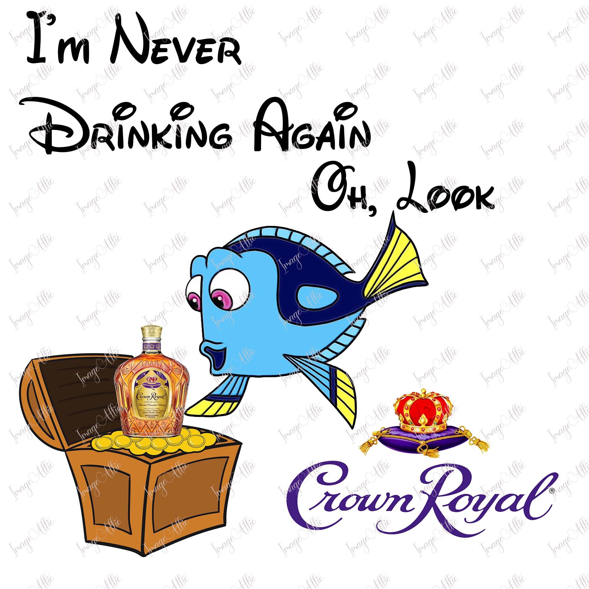 Drinking Crown Adult Humor Royal Clear READY TO USE Etsy