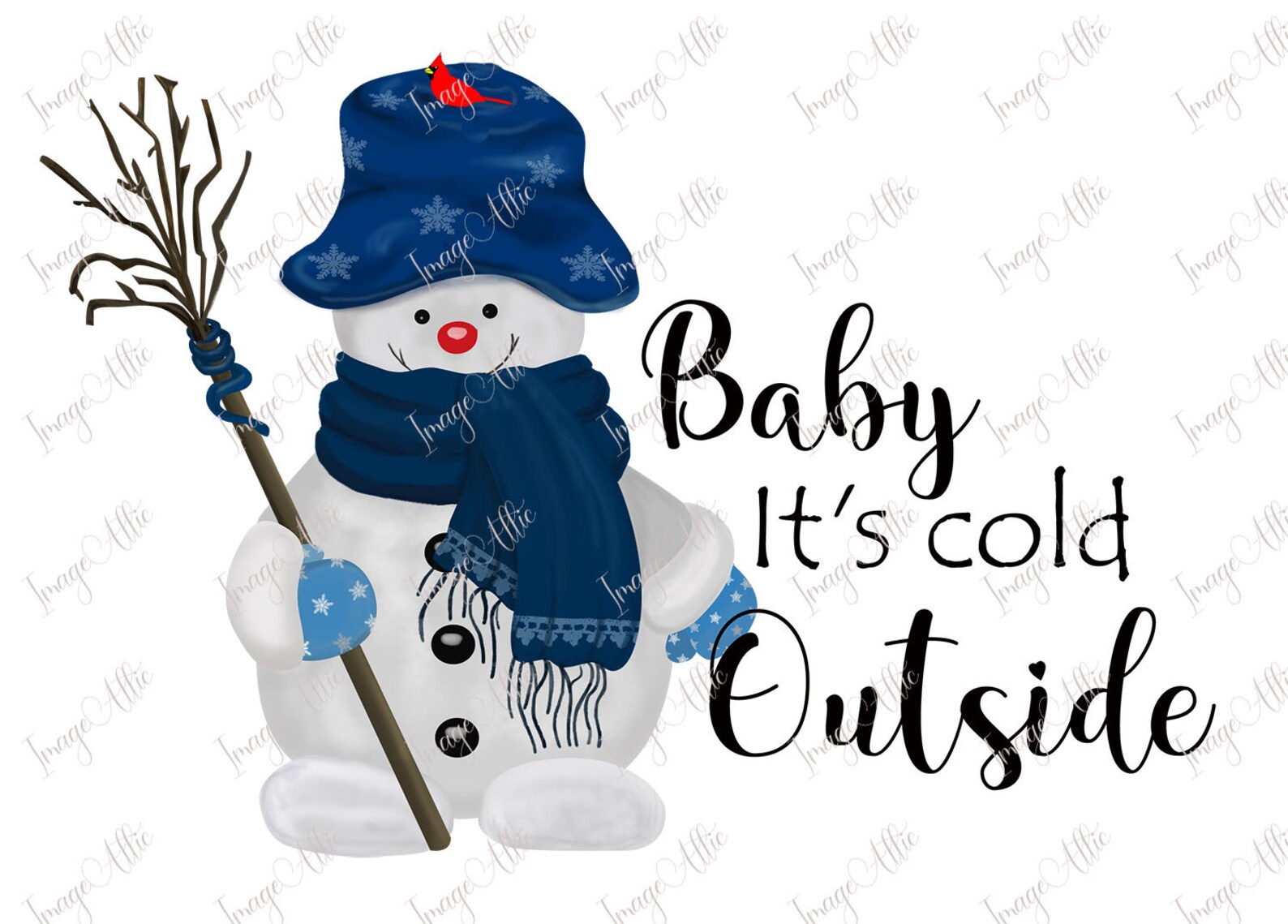 Baby It's Cold Outside Snowman Waterslide Decal Etsy