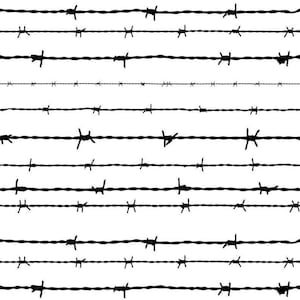 Barbed Wire - Choose Decoupage Transfer or Waterslide Decal - 12043
