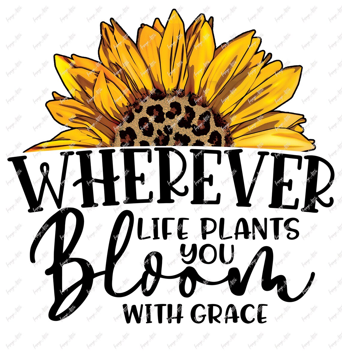 Wherever Life Plants You Bloom With Grace Waterslide Decal Etsy