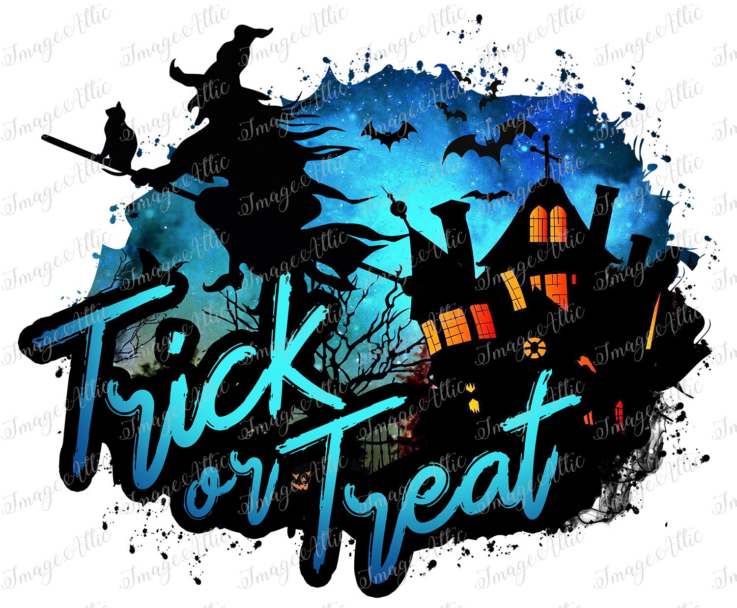 Trick or Treat Halloween Waterslide Decal Clear READY Etsy