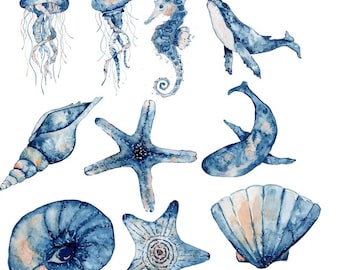 Underwater Watercolor -  Waterslide Decal - Clear - Yetti Supply - READY TO USE - 42775 W