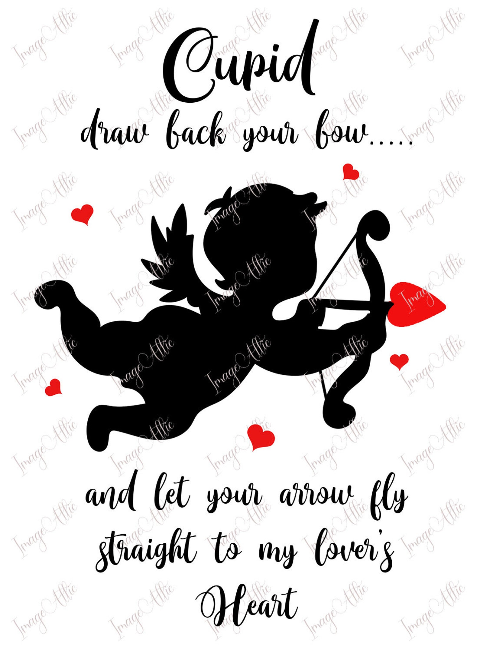 Cupid Draw Back Your Bow Cute Valentine's Day Etsy
