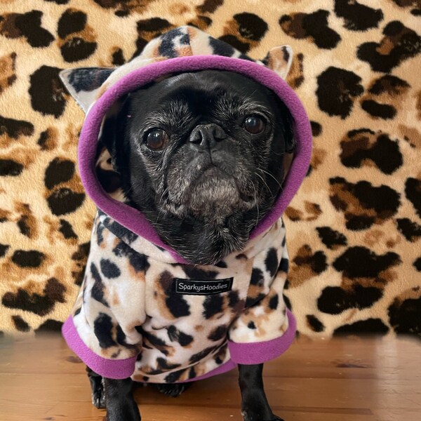 Cheetah Print Dog Hoodie