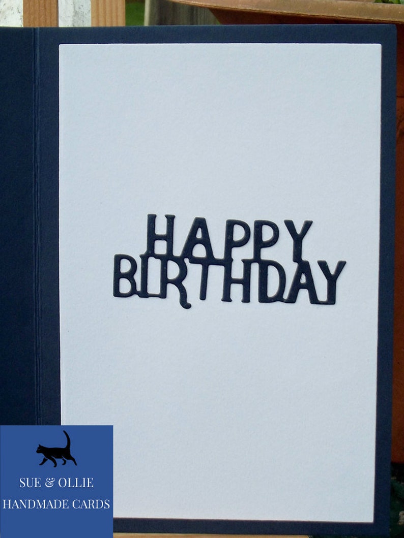 Birthday Card-Navy Birthday Card-Male Birthday Card-Dapper Birthday Card-Birthday-Homemade Cards-Handmade Cards-Homemade Card-Handmade Card