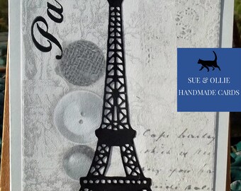 Eiffel Tower Birthday Card - Etsy UK