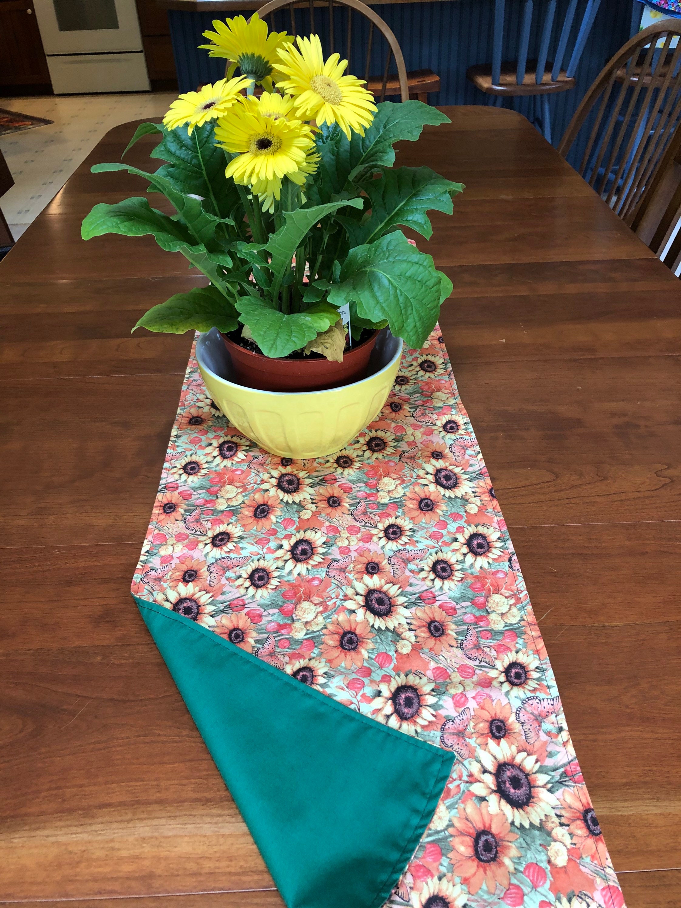 Sunflower and Butterfly Table Runner Wildflower Table Runner Etsy